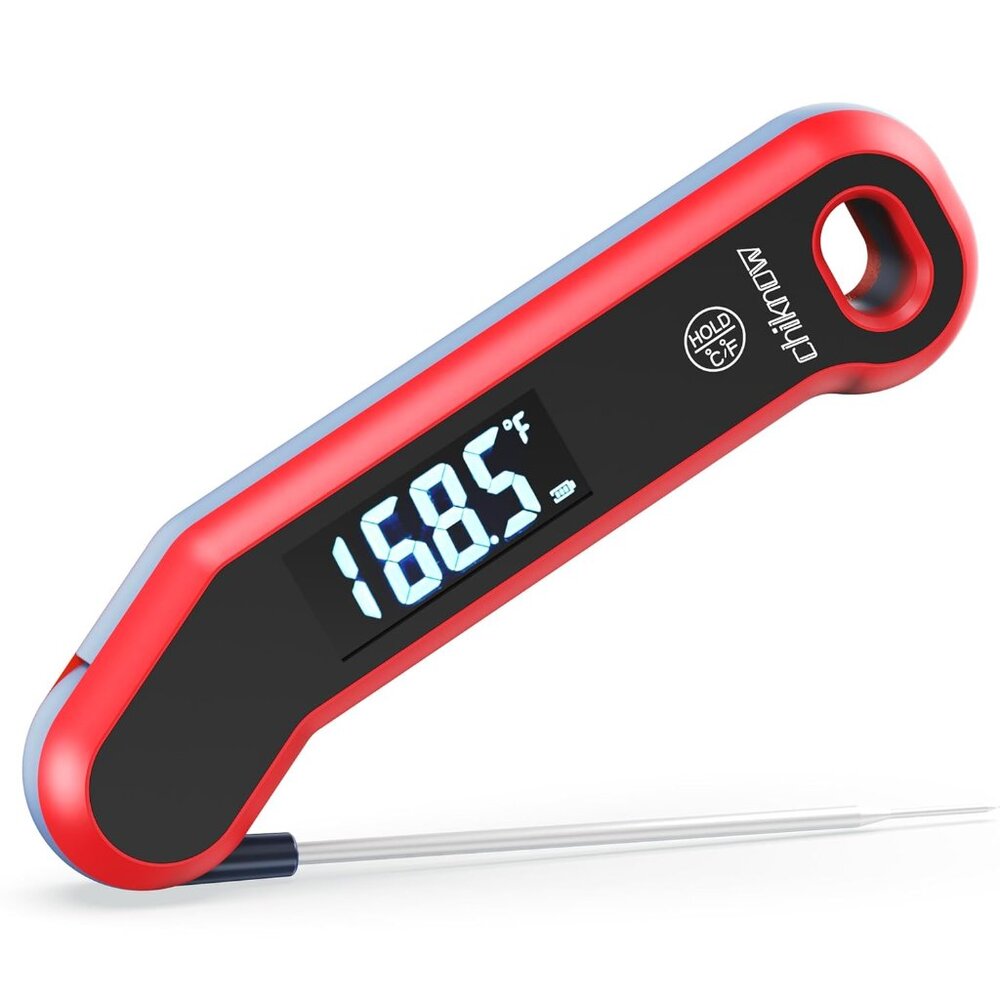 Instant Read Meat Thermometer Digital with Auto Rotate Large LCD Display & Sleep - Picture 1 of 7
